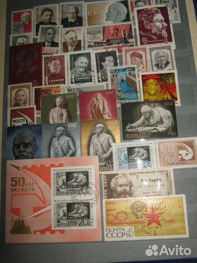 Марки;ленин,соратники,великий октябрь