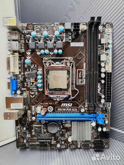 Материнская плата LGA 1155 MSI H61M-P20 (G3)