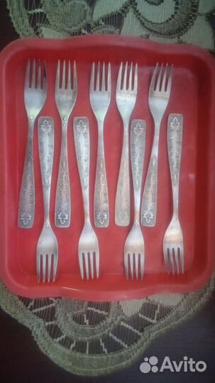 Набор столовых приборов мельхиор СССР