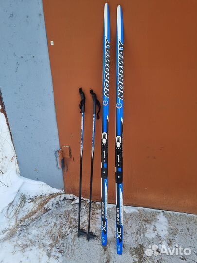 Лыжи беговые детские 160 с палками Nordway