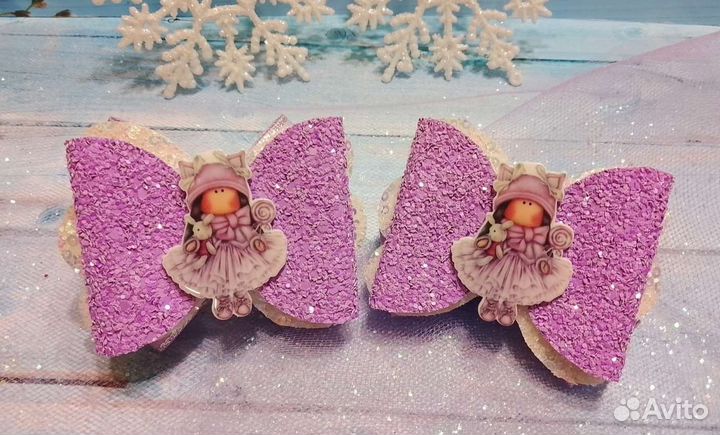 Бантики для волос ручной работы. Резиночки для вол