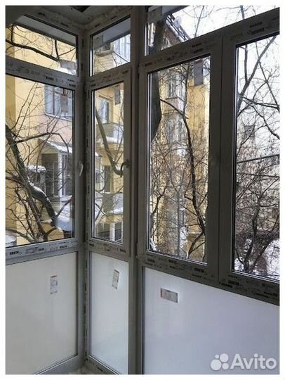 Алюминиевые и пластиковые балконные окна под ключ