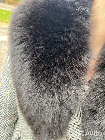 Меховой воротник чернобурка