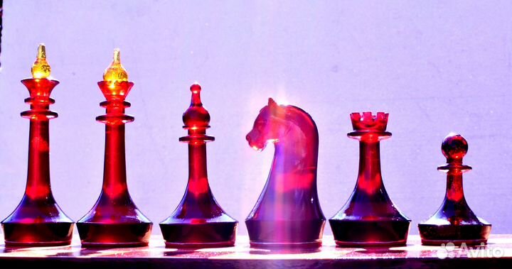 Шахматы СССР янтарный цвет