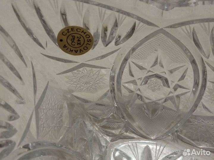 Хрустальная ваза для фруктов, конфетница