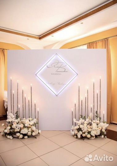 Световая стойка со свечами, лампа со свечами