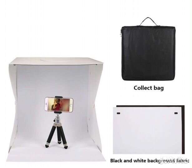 Фотобокс большой 40*40 вращающийся подиум витрина