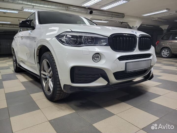 М губа X6M для BMW F16 черный глянец