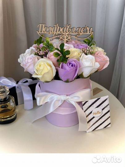 Букет из мыльных роз