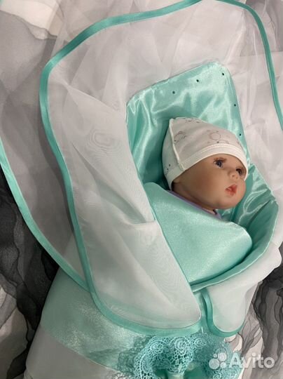 Одеяло-конверт весна/осень на выписку из роддома