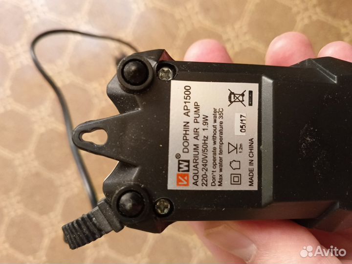 Компрессор для аквариума Dophin AP-1500 рабочий