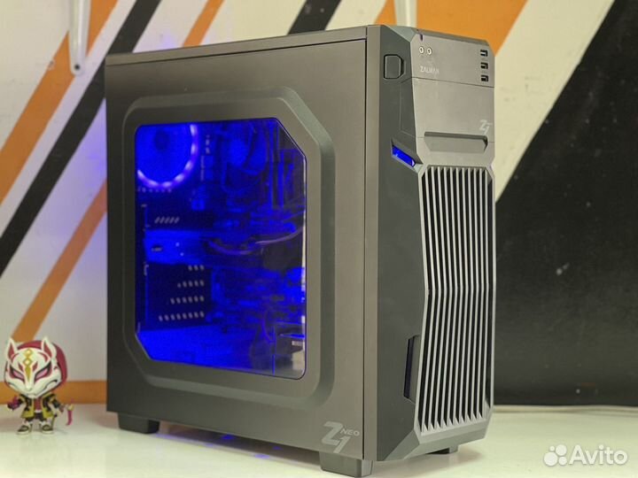 Игровой пк intel core i3 10100f/ gtx 1050Ti