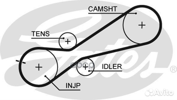 Ремень грм 2шт + 3 ролика + крепеж 7883-11450 K