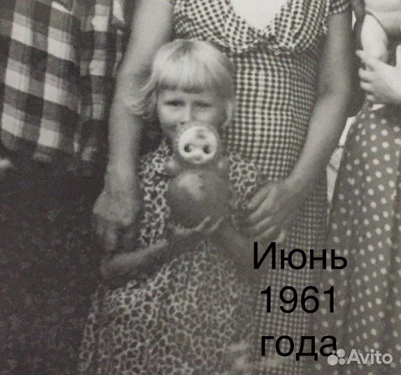 Мишка плюшевый Неваляшка 60-е годы СССР