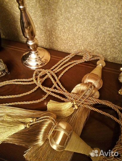 Кисти подхваты для портьер Gold Shic. Новые