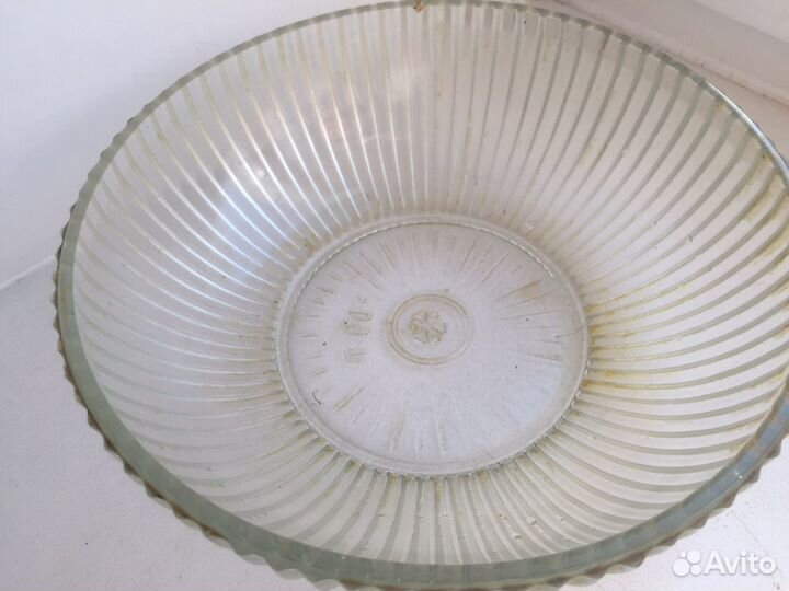 Ваза для фруктов толстое стекло ретро