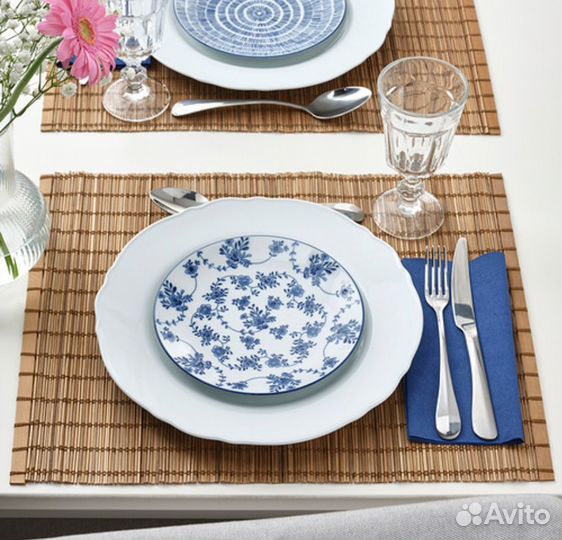 IKEA тарелки, набор из 4шт, entusiasm икеа