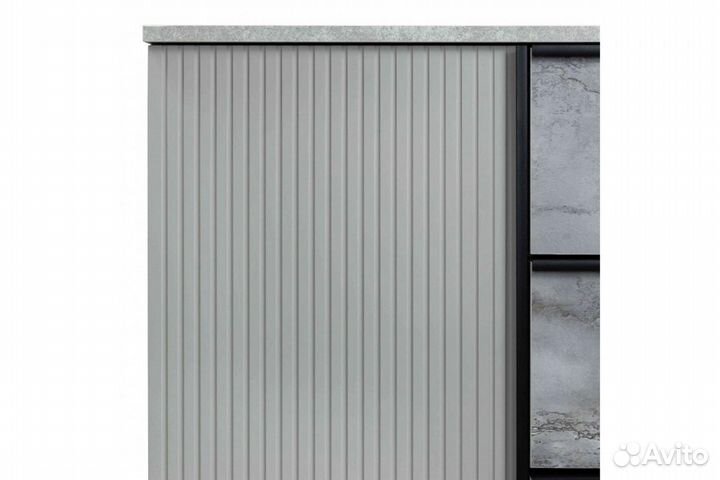 Комод-17 фреза №2 (Айрон рок/Серый)