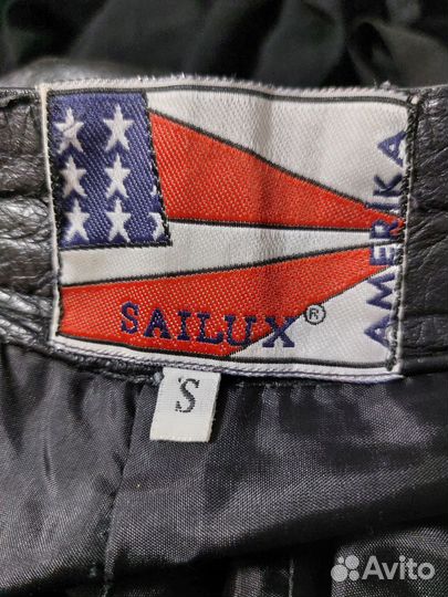 Брюки из натуральной кожи чёрные 44-46