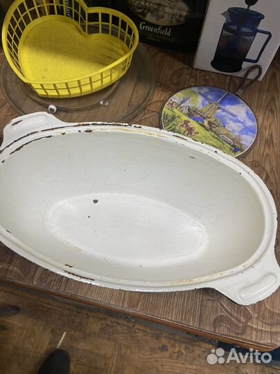 Казан-Кастрюля чугунная эмалированная СССР