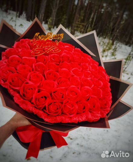 Букет из мыльных роз, букет для мамы