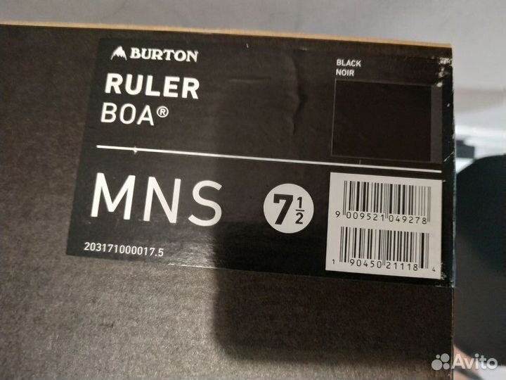 Ботинки для сноуборда burton ruler BOA 7.5US 41eu