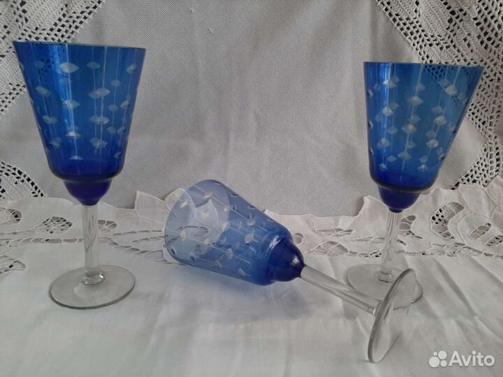 Фужеры лзхс цветное двухслойное стекло