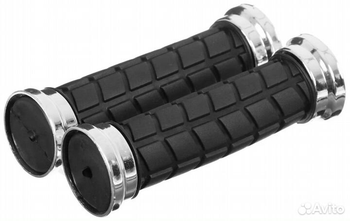 Ручка Вело руля резиновые хромированный ободок