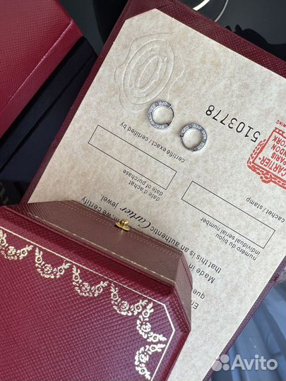 Серьги cartier с бриллиантами