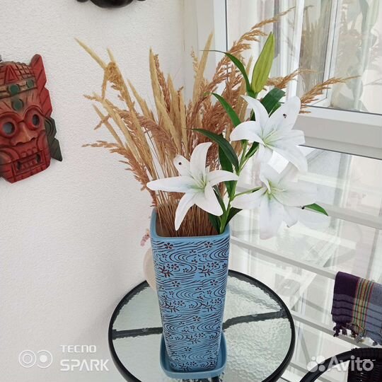 Кашпо напольное керамика