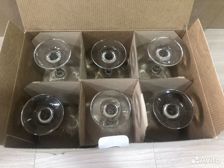 Бокалы для шампанского 270 мл, коробка 6 шт Новые