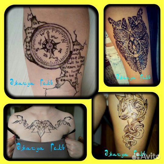 Мехенди. Временное Тату хной и джагуа гелем