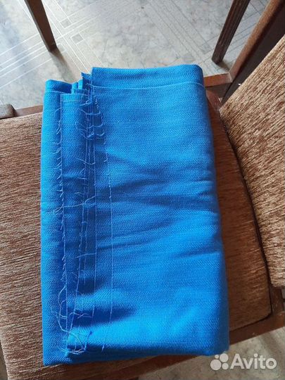 Ткань (голубая шерсть с лавсаном)