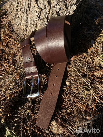 Мужской кожаный ремень ручной работы