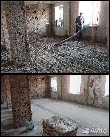 Заливка (стяжка) полов бетоном