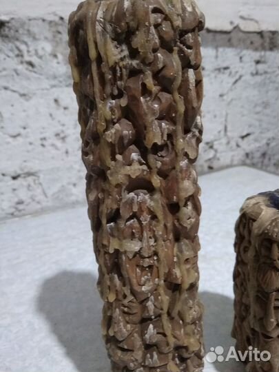 Подсвечники дерево авторская работа винтаж