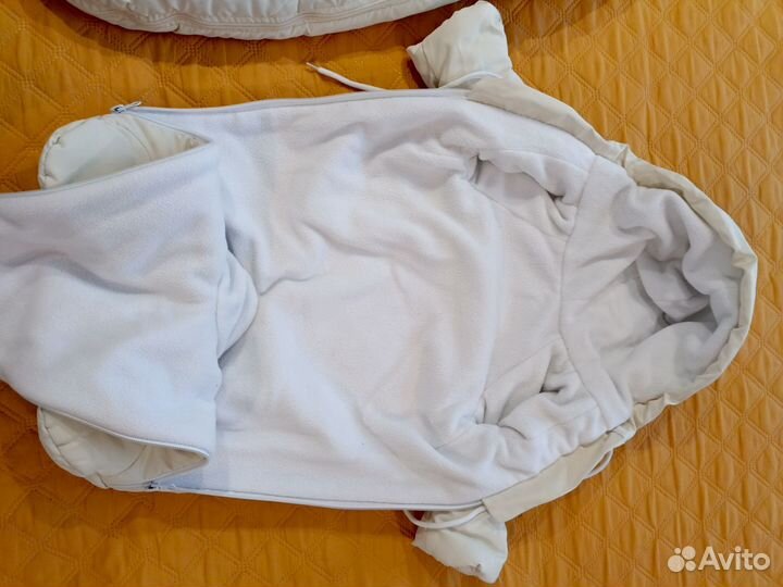 Конверт на выписку с комбинезоном зимний