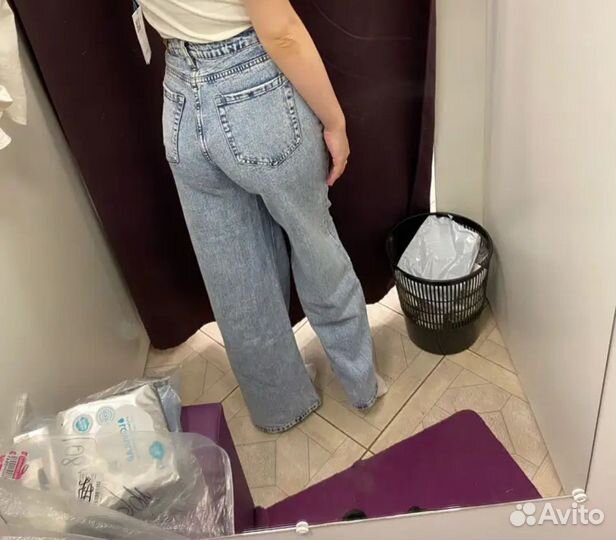 Джинсы на высокой посадки клеш