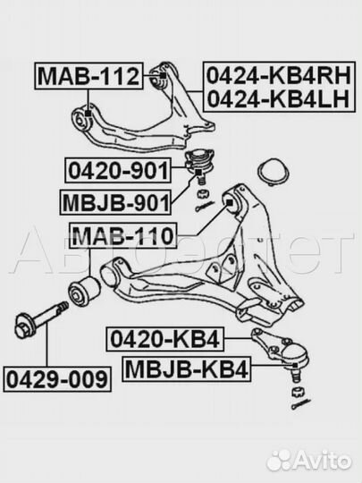 Шаровая опора 0420-KB4