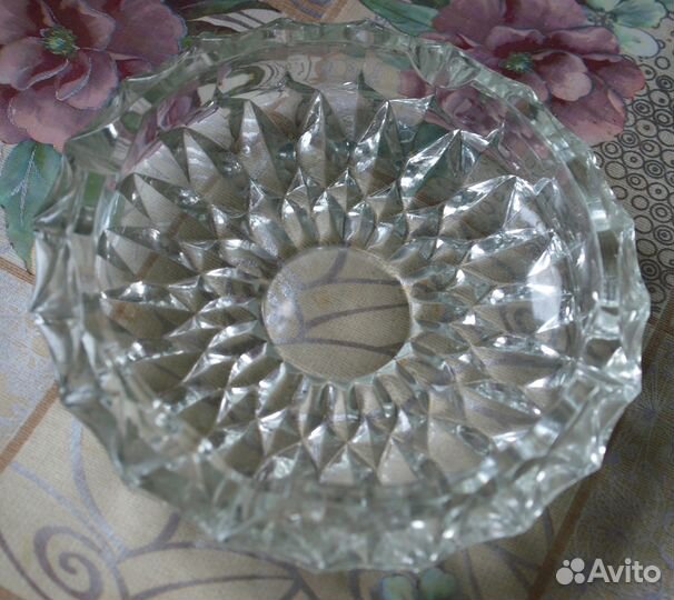 Хрустальная пепельница, Чехословакия, 1970-80 гг