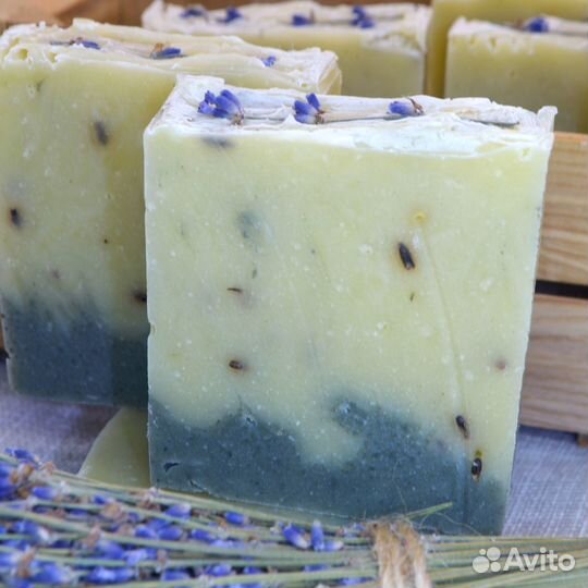 Натуральное мыло ручной работы из лаванды