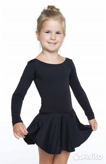 Гимнастический купальник с юбкой для девочки