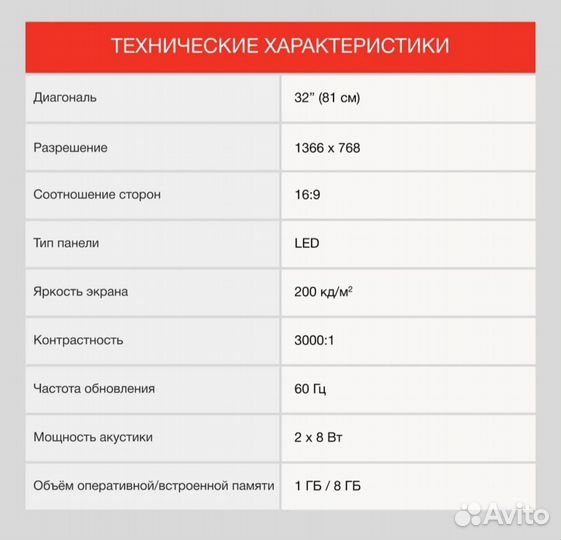 Телевизор starwind белый