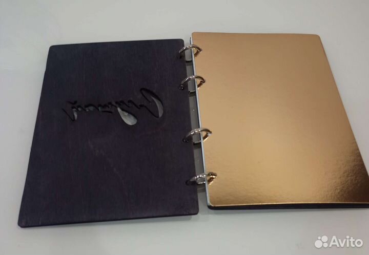 Блокнот с деревянной обложкой 