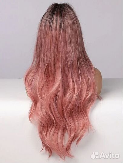 Парик новый розовый