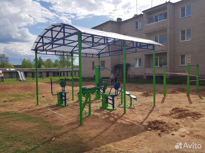 Навес в комплекте 6 тренажеров для одного на выбор