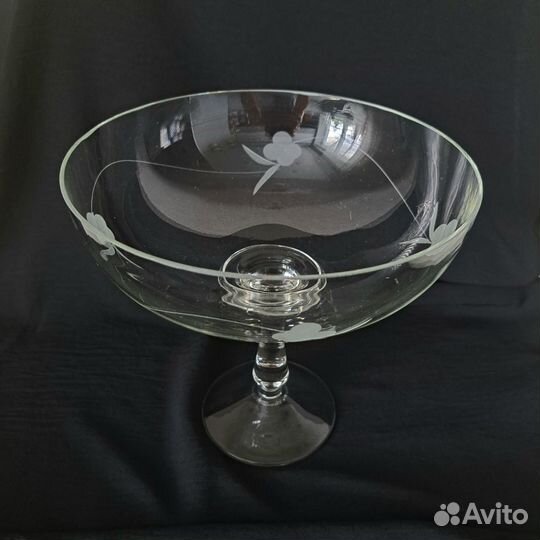 Ваза/конфетница/фруктовница на ножке стекло СССР