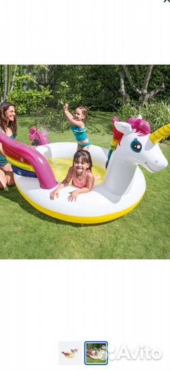 Детский надувной бассейн Единорог