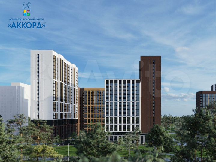 2-к. квартира, 56,8 м², 7/22 эт.