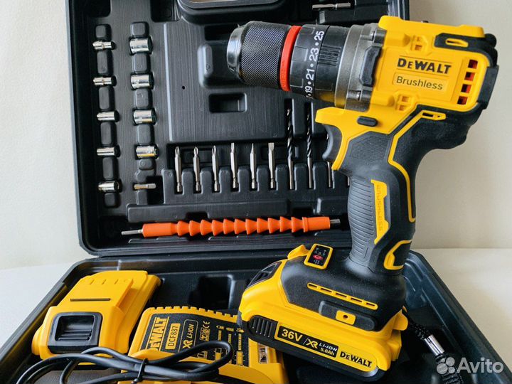 Шуруповерт dewalt 36V уд безщет биты станция
